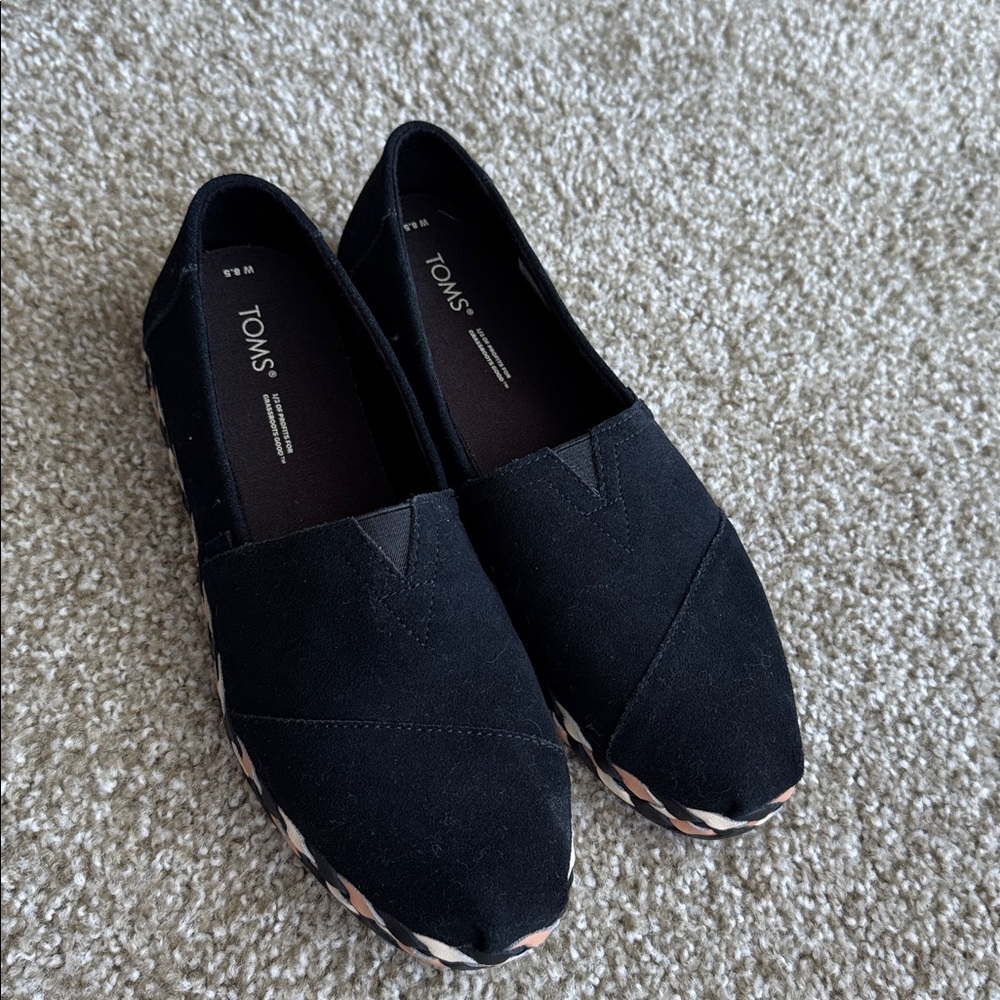 TOMS Classic Black Canvas Slip-Ons